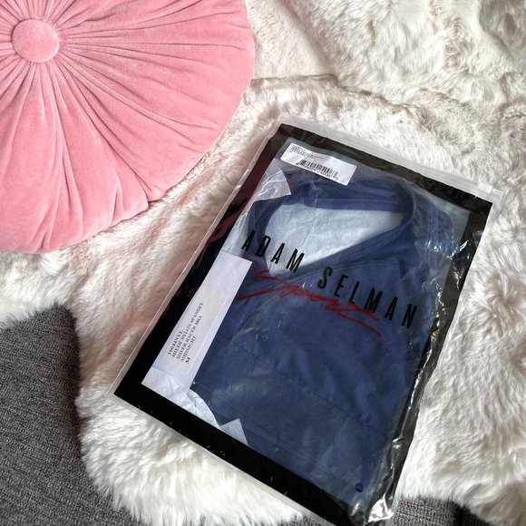 NWT Adam Selman Sport Sheer Racer Bra in Midnight Blue Size Medium - Picture 10 of 10